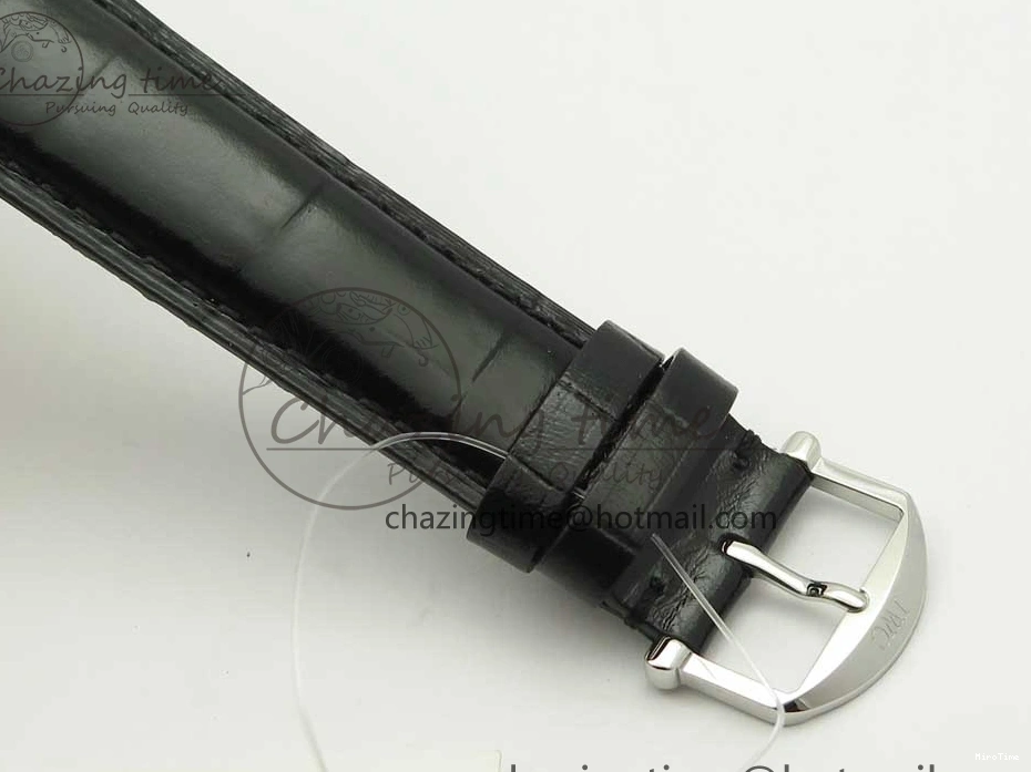 MIROTIME 1230 Portofino Automatic SS FKF 1:1 Best Edition White Dial SS Markers on Black Leather Strap A QuickDry 7138